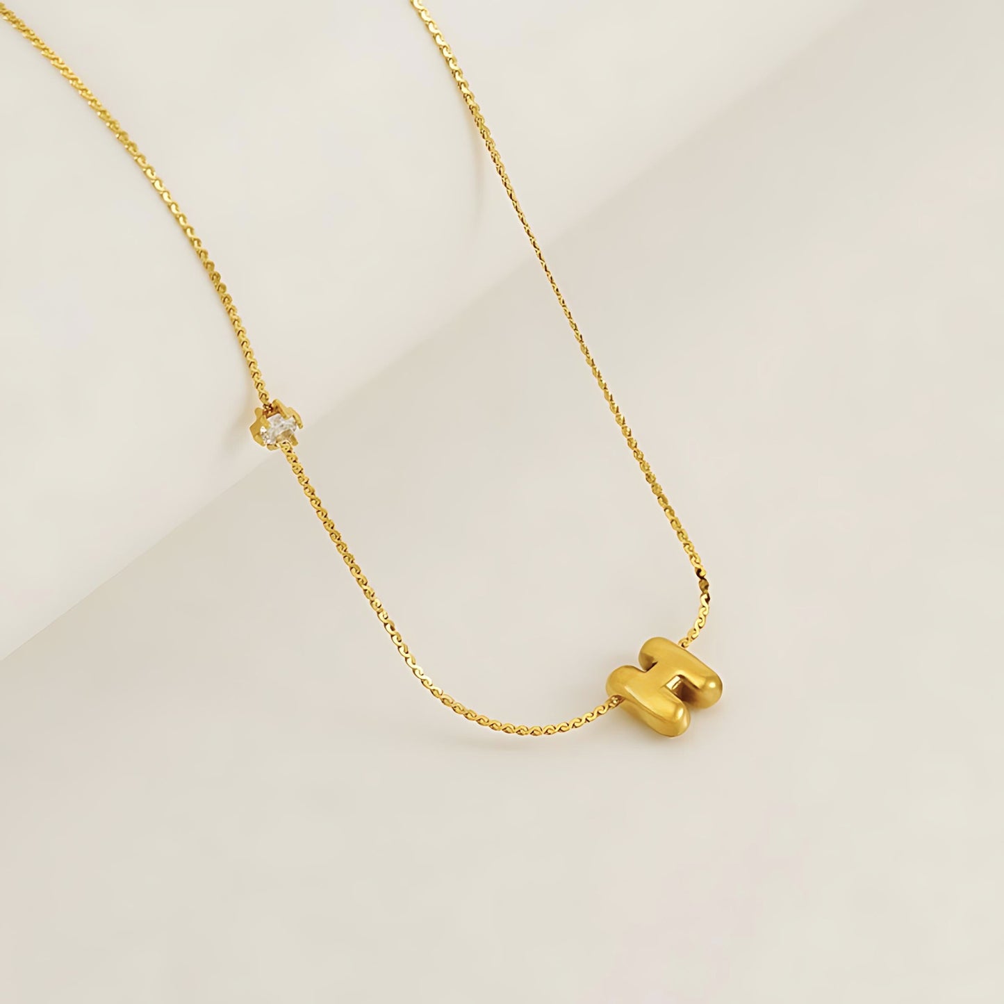 18K Gold Plated Stainless Steel Hypoallergenic Waterproof Tarnish Free Waterproof Sweatproof No-Fade Bubbly Spark Necklace The Aura