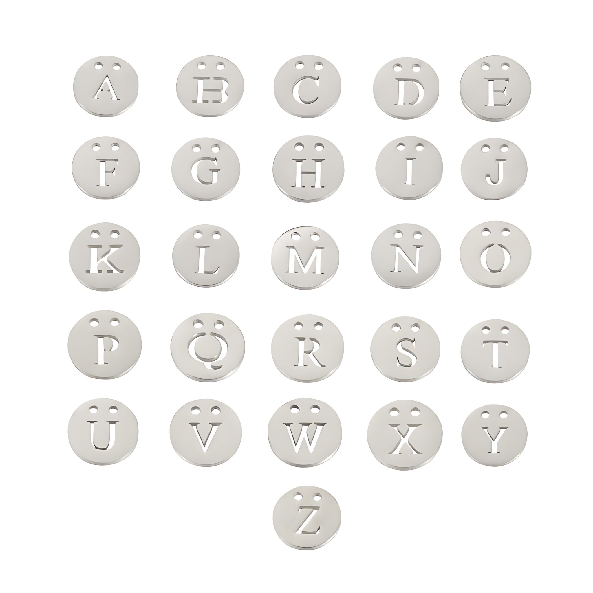 Button Alphabet Necklace