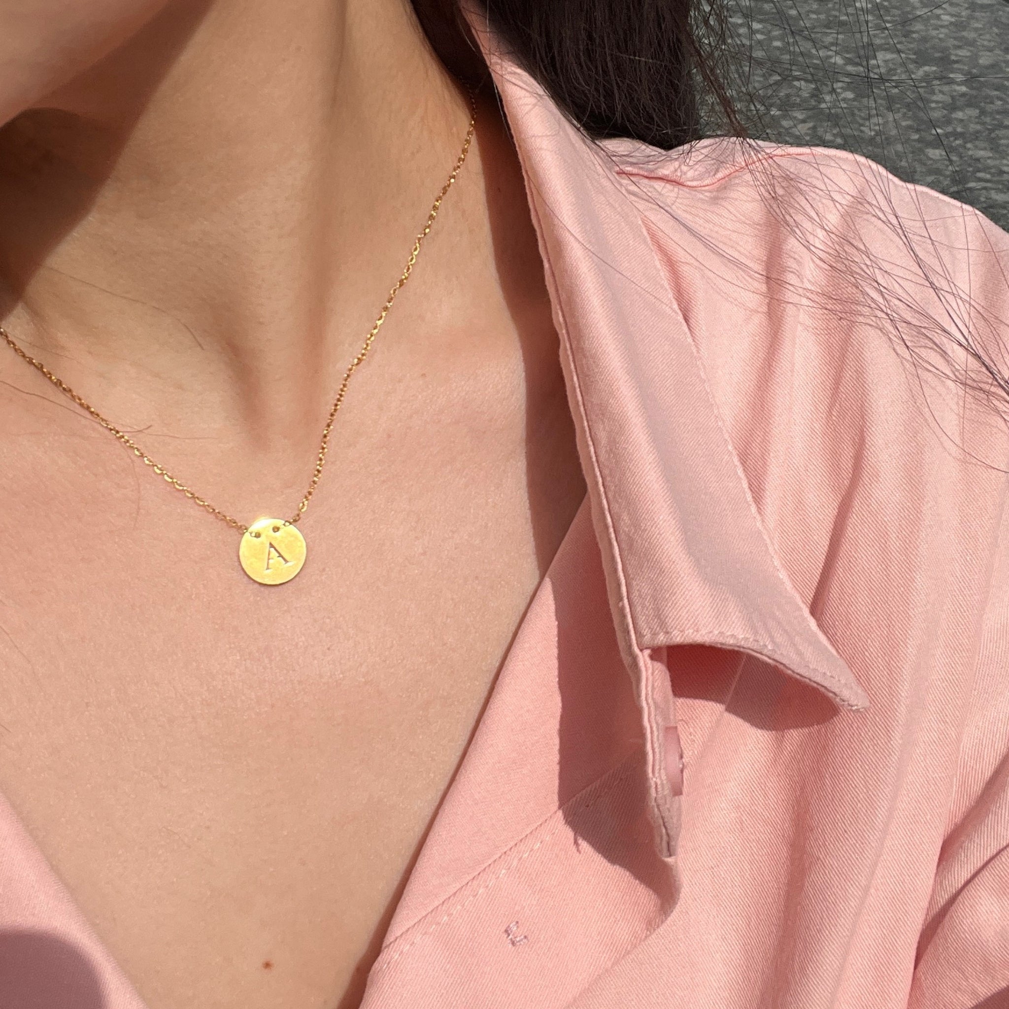 Button Alphabet Necklace