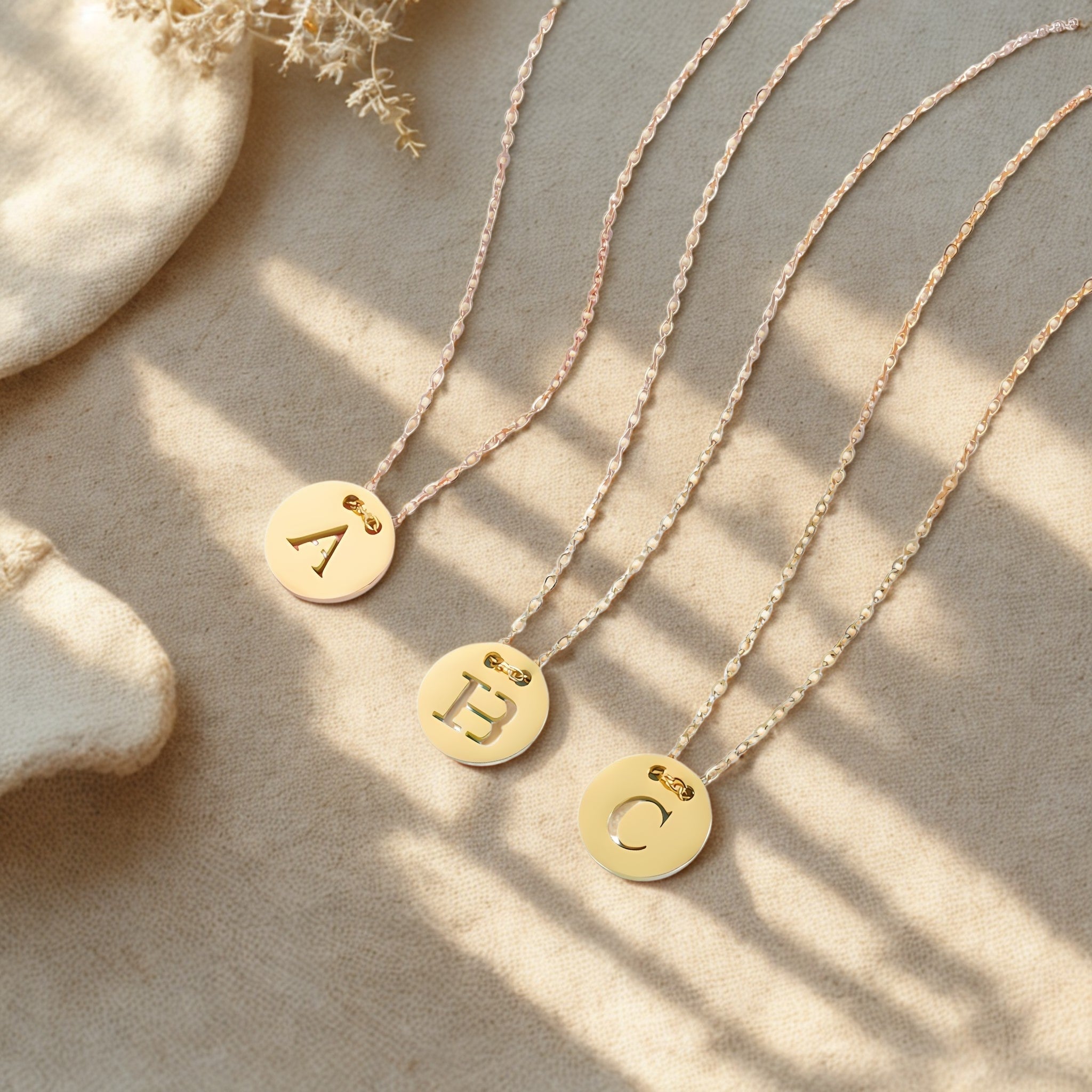 Button Alphabet Necklace