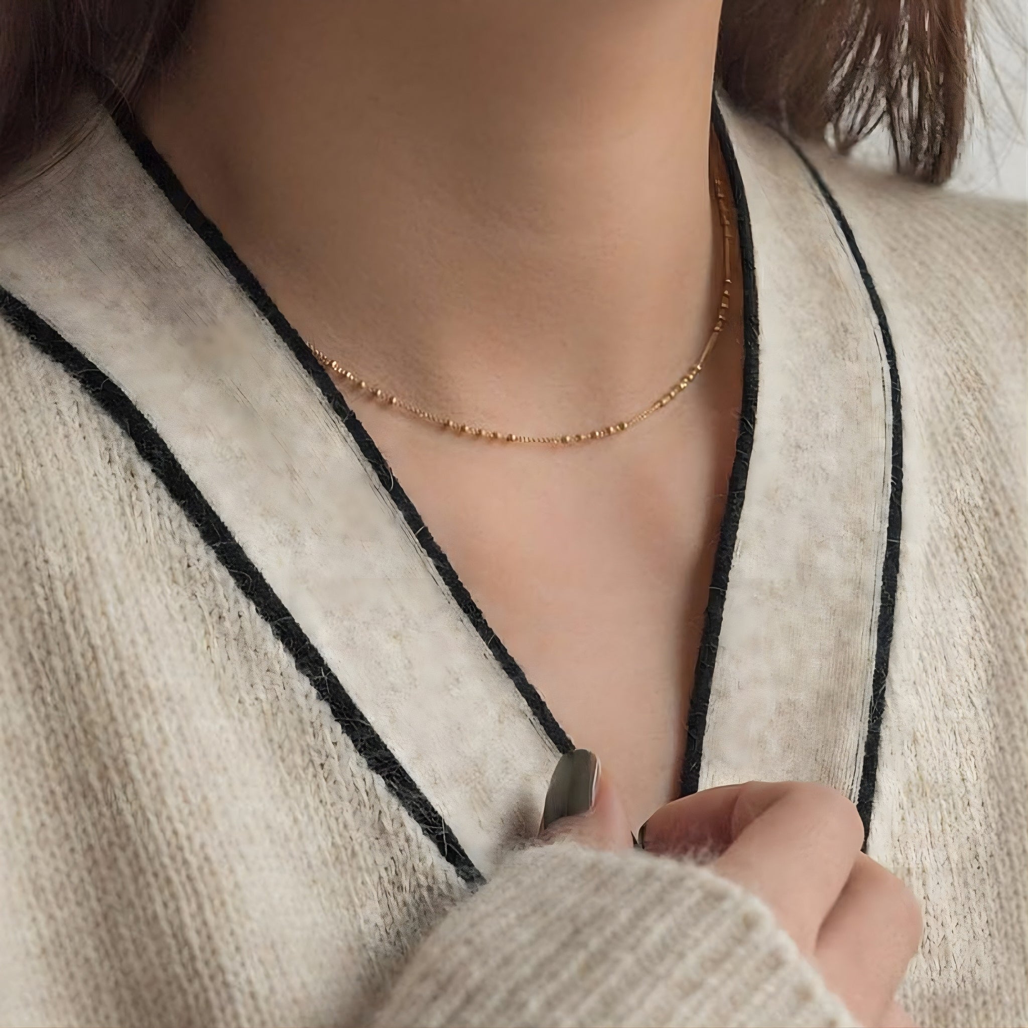 Cascade Bead Chain Necklace