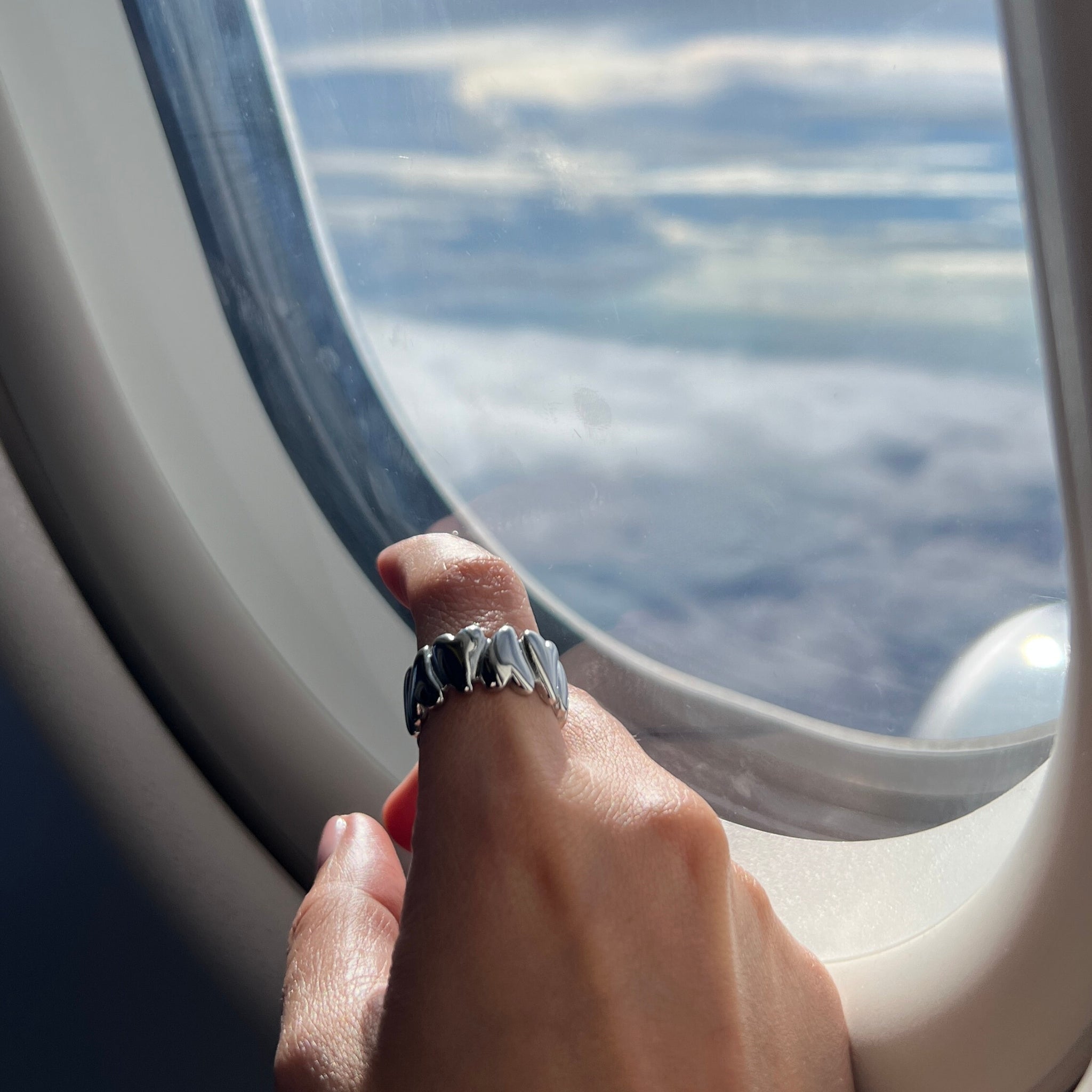 Stainless Steel Hypoallergenic Waterproof Tarnish Free Waterproof Sweatproof No-Fade Connecting Hearts Ring The Aura