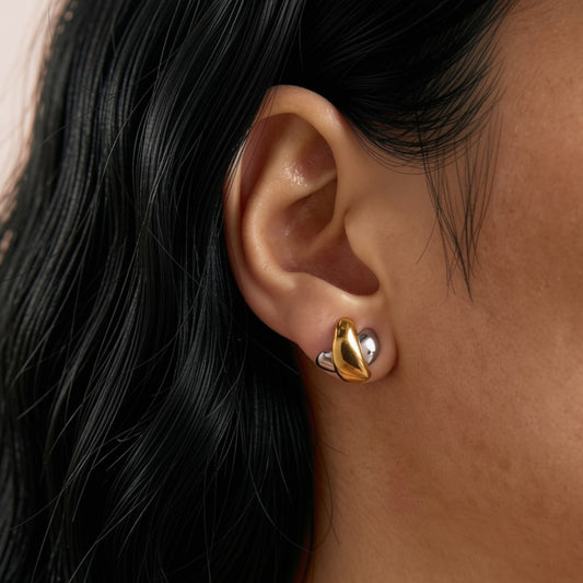 Crossing Paths Stud Earrings