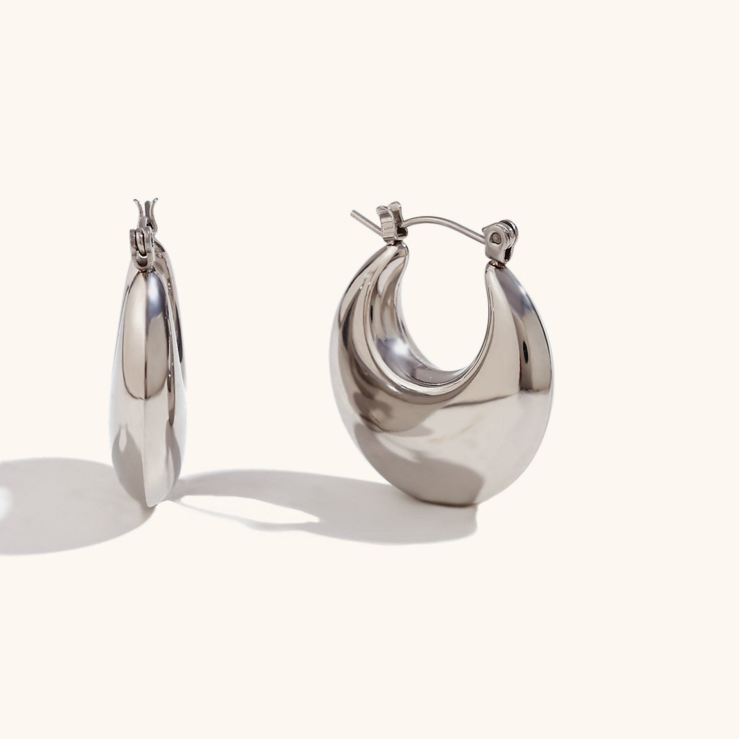 Disc Hoop Earrings