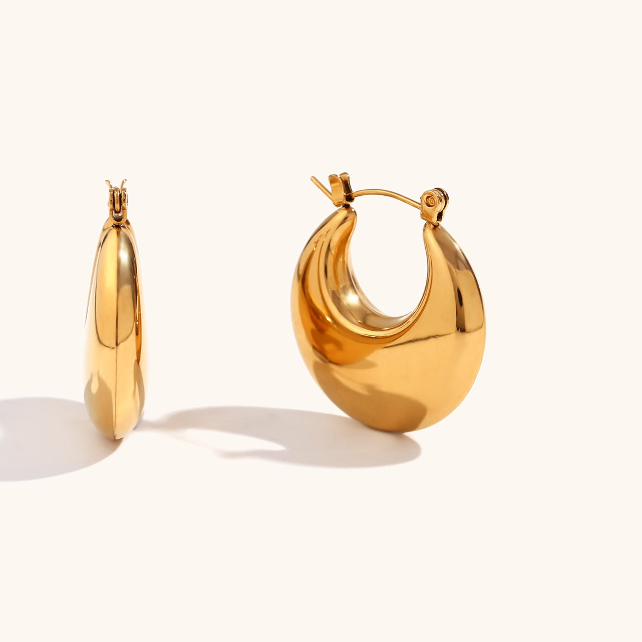 Disc Hoop Earrings