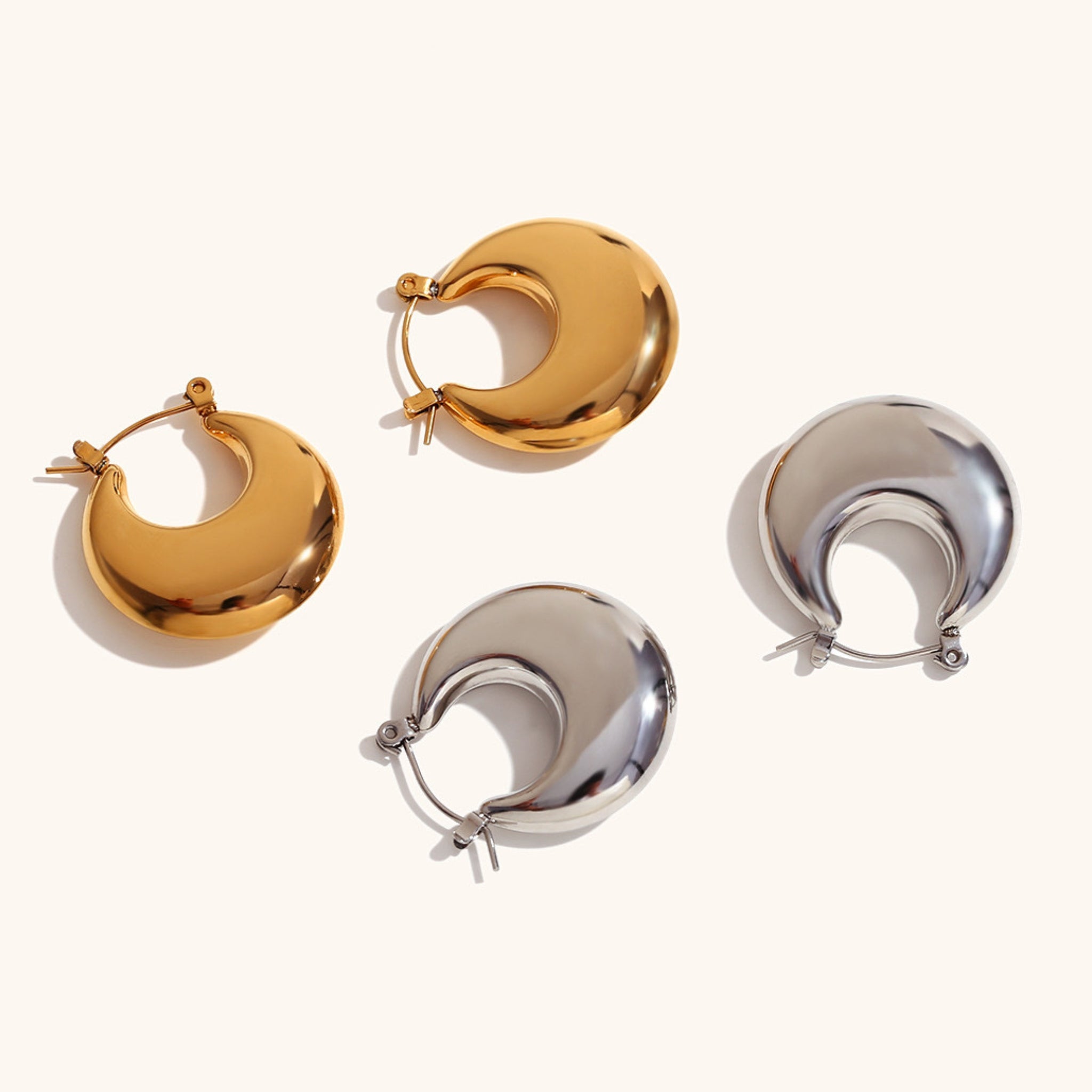 Disc Hoop Earrings