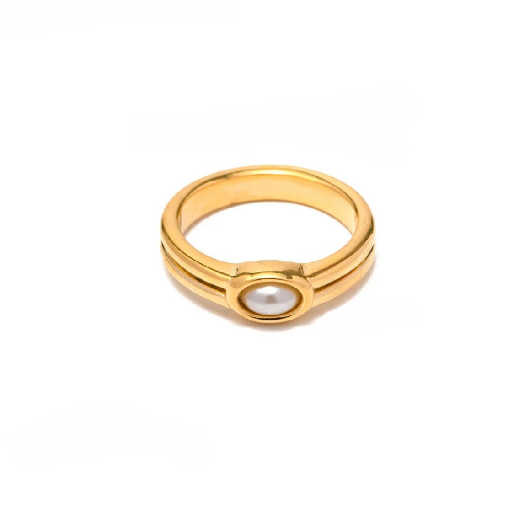 18K Gold Plated Stainless Steel Hypoallergenic Waterproof Tarnish Free Waterproof Sweatproof No-Fade Eye On You Ring The Aura