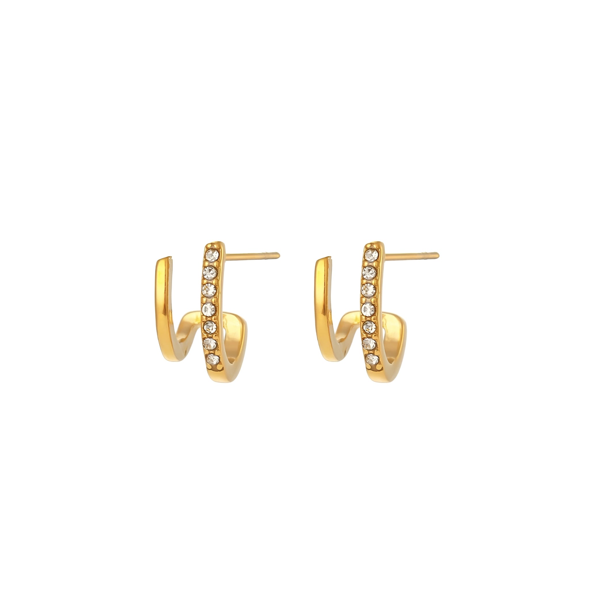 Gemini Double Loop Stud Earring The Aura 1