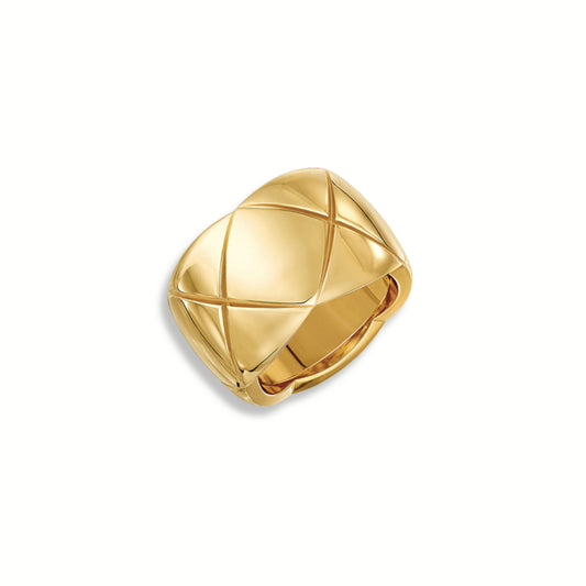 18K Gold Plated Stainless Steel Hypoallergenic Waterproof Tarnish Free Waterproof Sweatproof No-Fade Halo Bold Ring The Aura