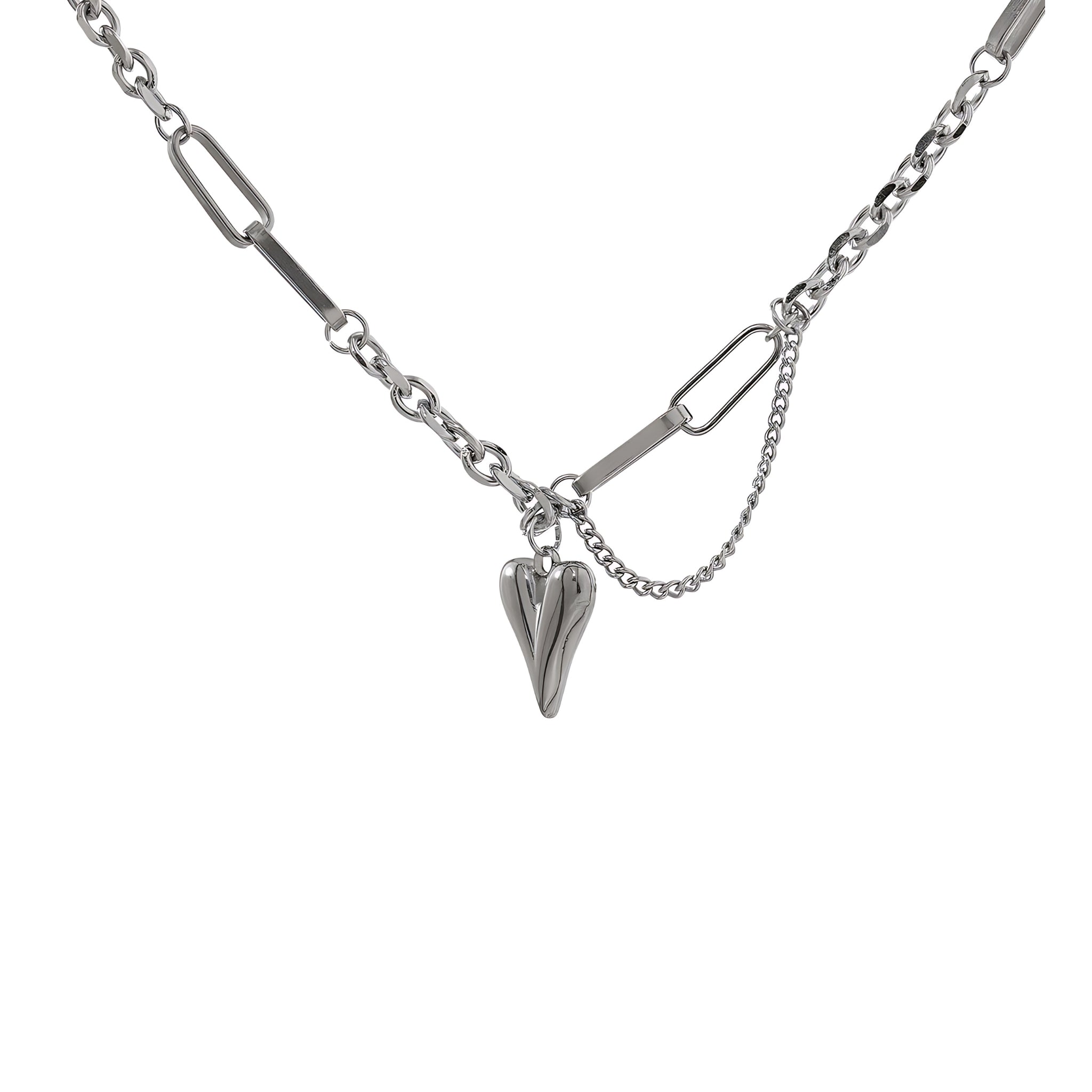 18K Gold Plated Stainless Steel Hypoallergenic Waterproof Tarnish Free Waterproof Sweatproof No-Fade Heart Chain Necklace The Aura