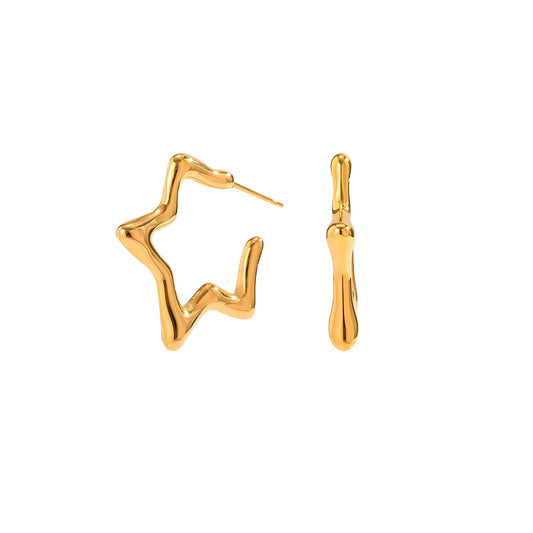 Hollow Star Stud Earrings