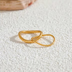18K Gold Plated Stainless Steel Hypoallergenic Waterproof Tarnish Free Waterproof Sweatproof No-Fade Infinity Ring The Aura