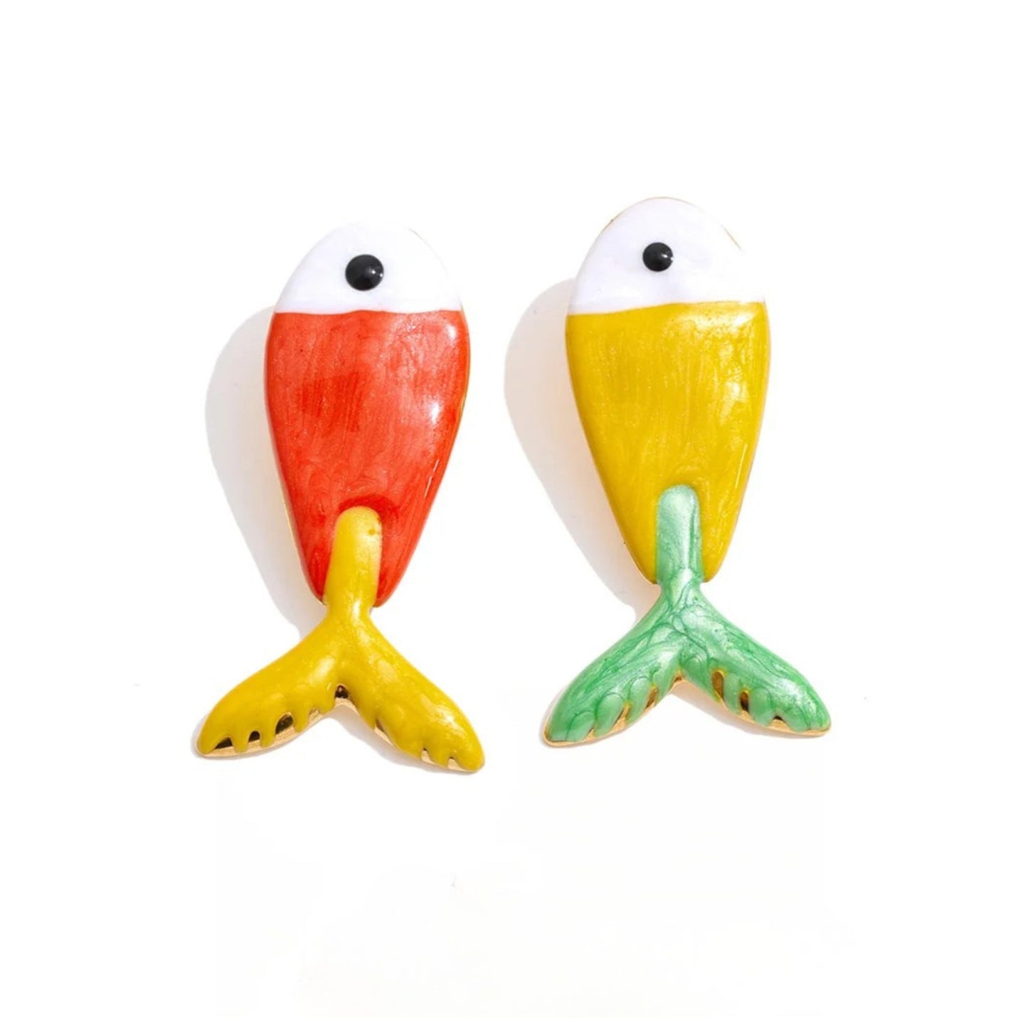Kai Hand-Painted Fish Stud Earrings