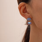 Lilac Gem Stud Earrings