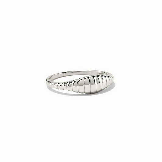 Stainless Steel Hypoallergenic Waterproof Tarnish Free Waterproof Sweatproof No-Fade Leaflet Ring The Aura