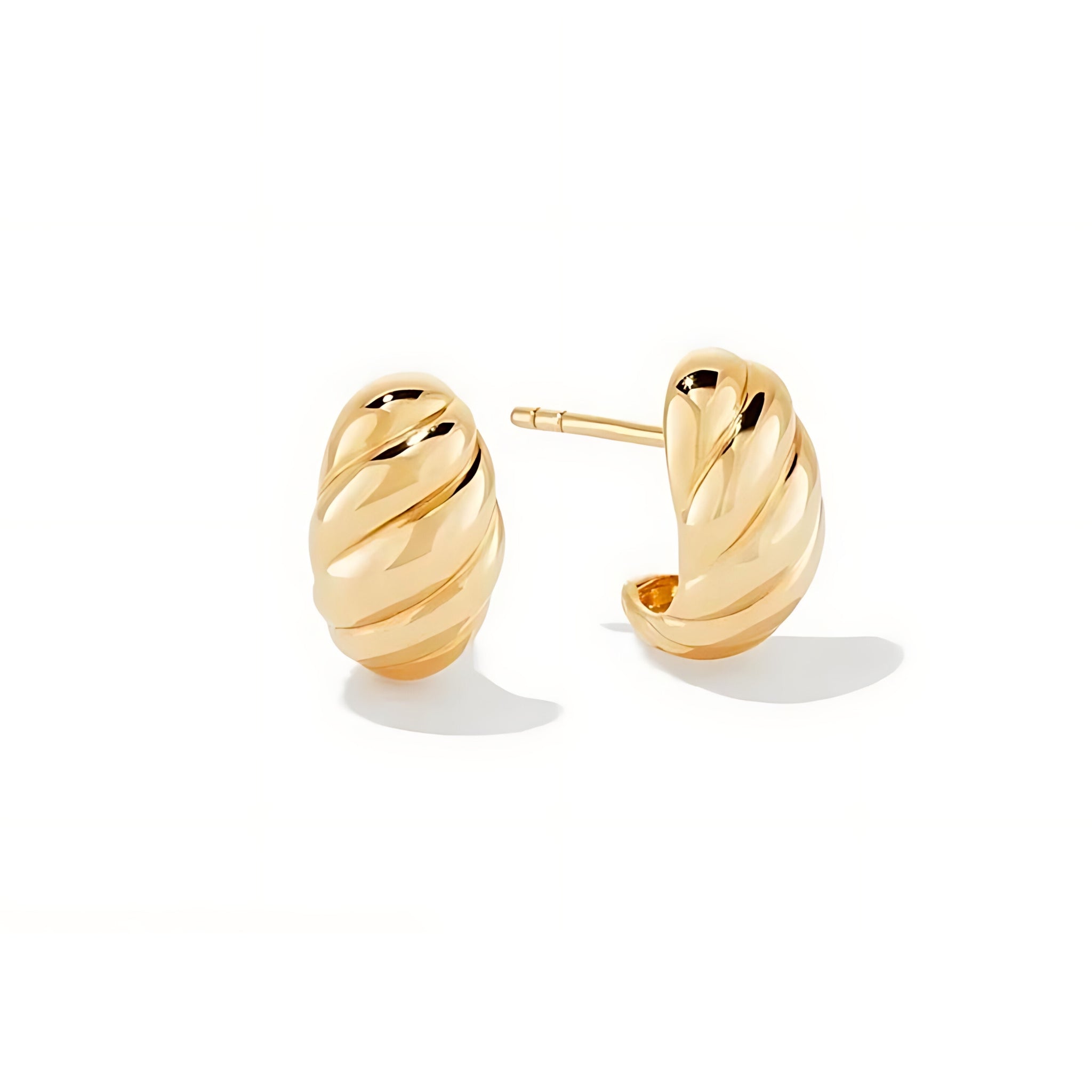 18K Gold Plated Stainless Steel Hypoallergenic Waterproof Tarnish Free Waterproof Sweatproof No-Fade Leaflet Stud Earrings The Aura