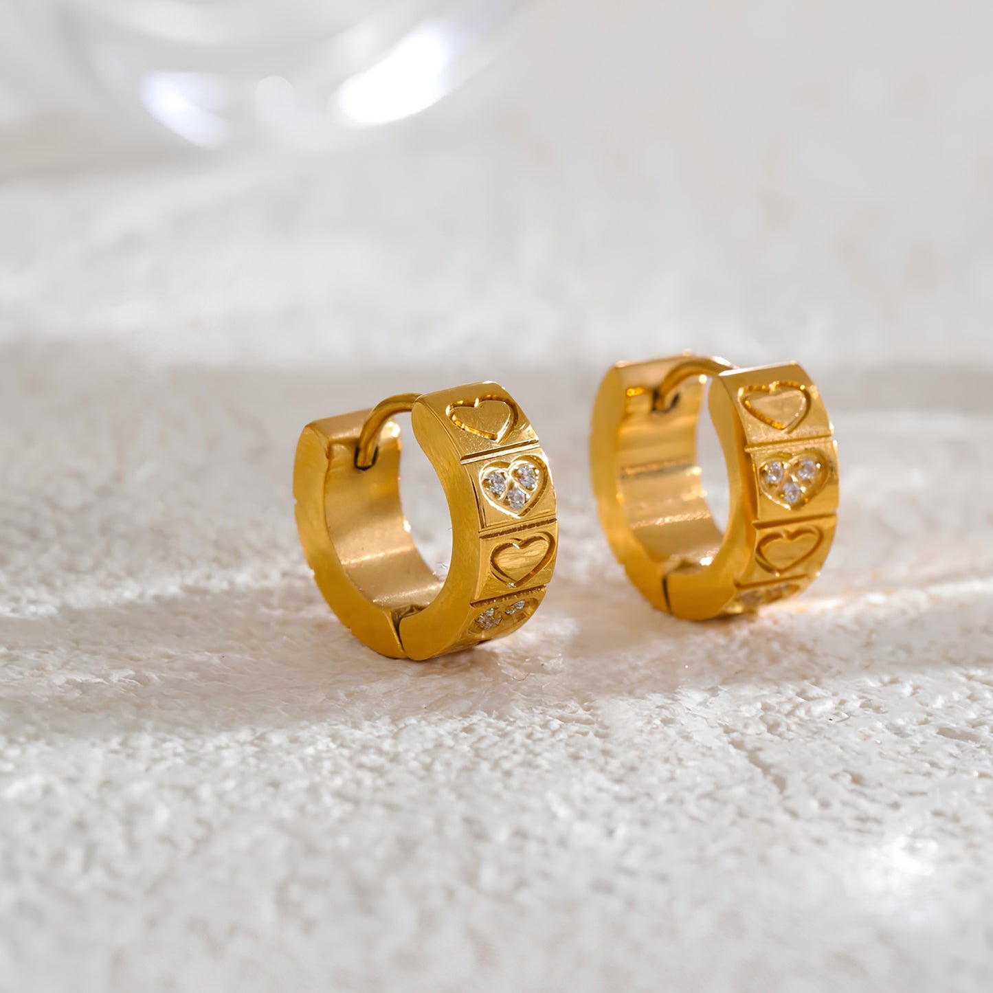 Love Fiercely Huggie Earrings