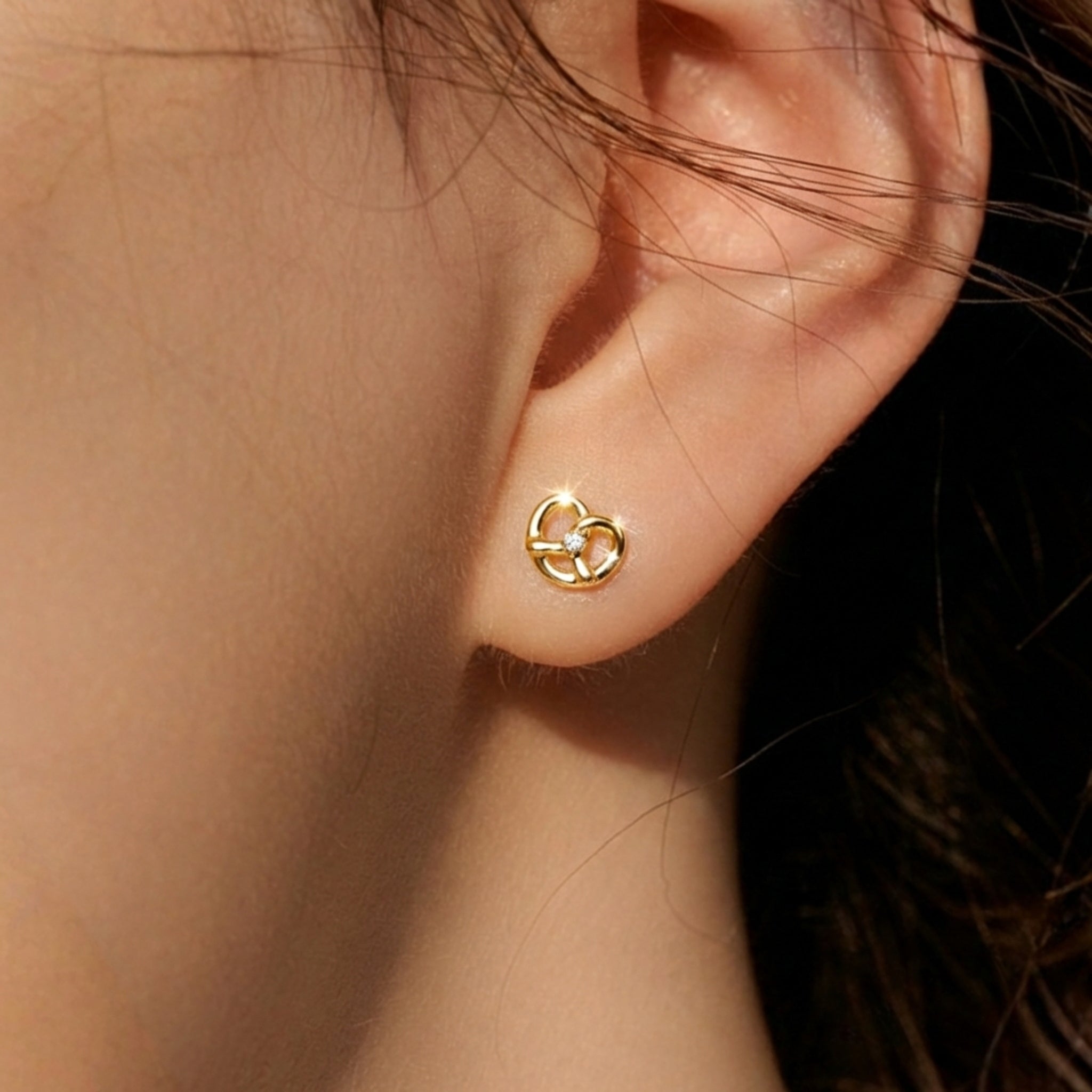 Love Pretzel Stud Earrings