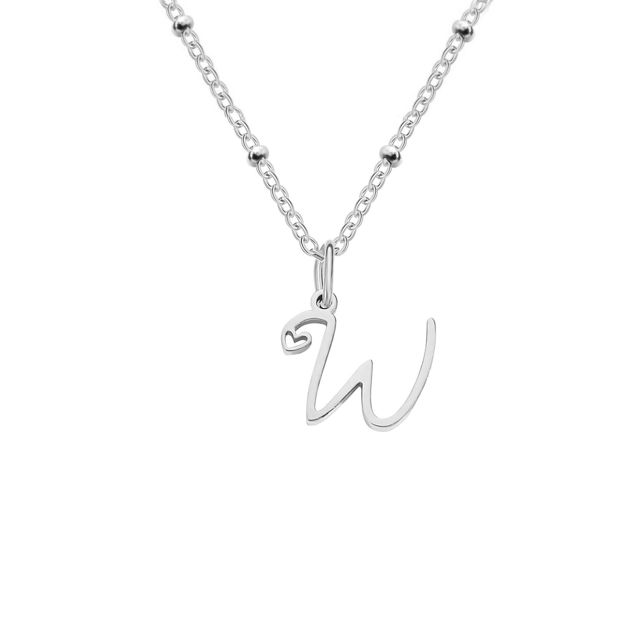 18K Gold Plated Stainless Steel Hypoallergenic Waterproof Tarnish Free Waterproof Sweatproof No-Fade Love Script Alphabet Necklace The Aura