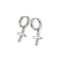 Luna Cross Huggie Earrings