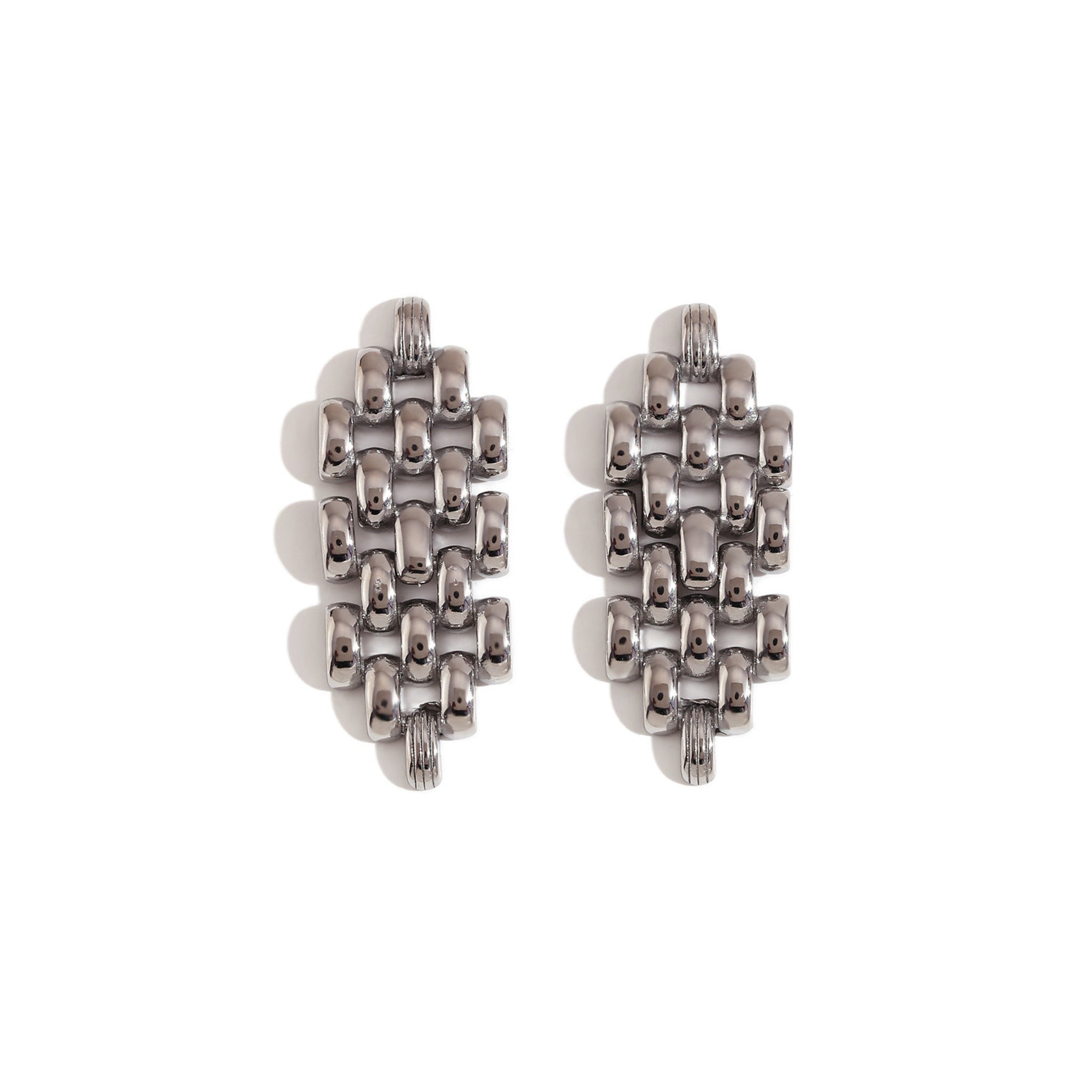 Stainless Steel Hypoallergenic Waterproof Tarnish Free Waterproof Sweatproof No-Fade Mesh Stud Earrings The Aura