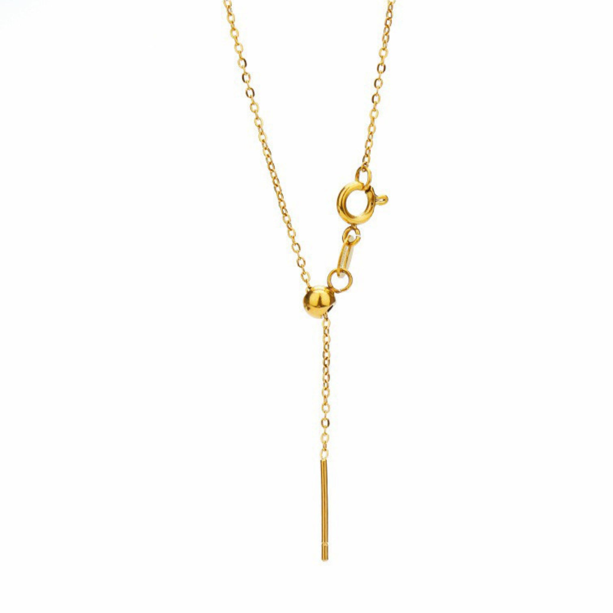 18K Gold Plated Stainless Steel Hypoallergenic Waterproof Tarnish Free Waterproof Sweatproof No-Fade Mini Round Necklace The Aura