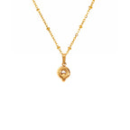 18K Gold Plated Stainless Steel Hypoallergenic Waterproof Tarnish Free Waterproof Sweatproof No-Fade Mini Bubbly Alphabet Necklace The Aura