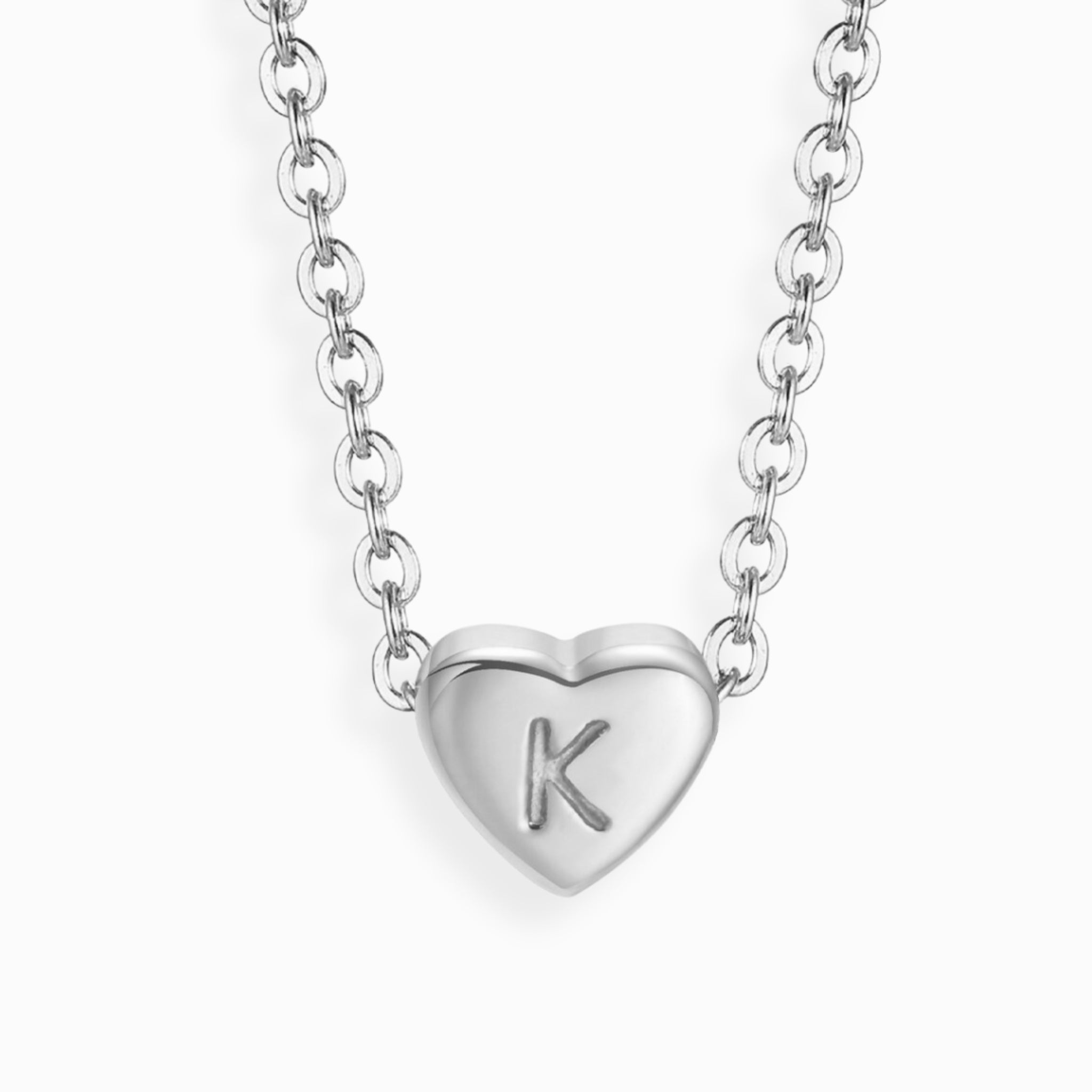 Mini Heart Alphabet Necklaces