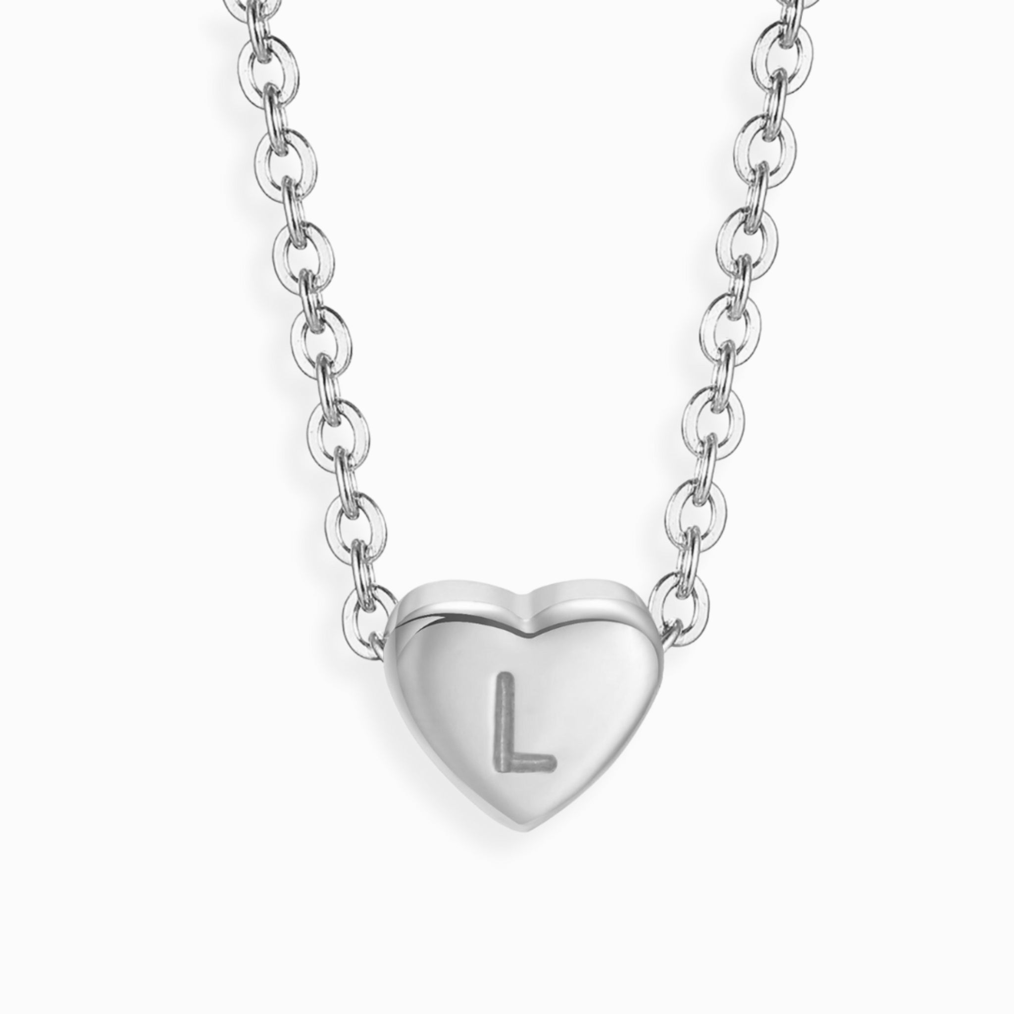 Mini Heart Alphabet Necklaces