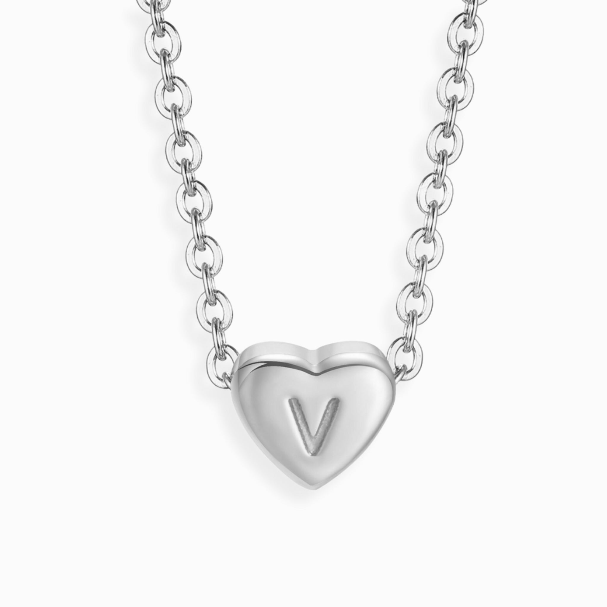 Mini Heart Alphabet Necklaces