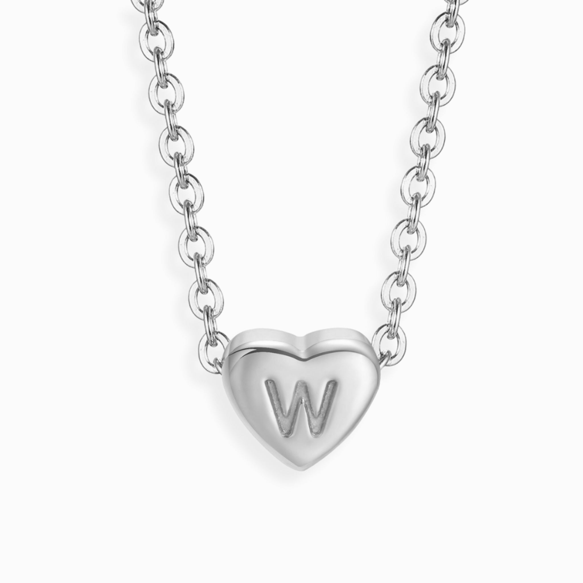 Mini Heart Alphabet Necklaces