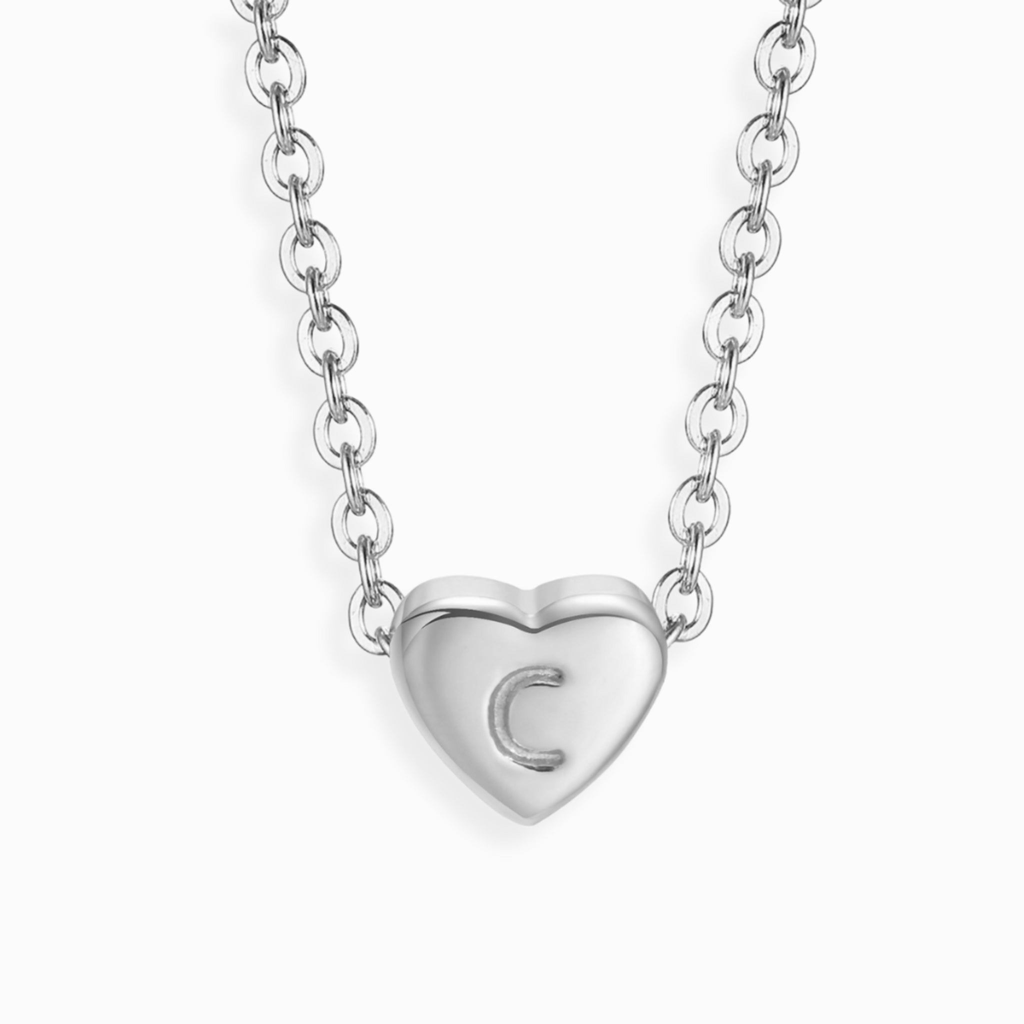 Mini Heart Alphabet Necklaces