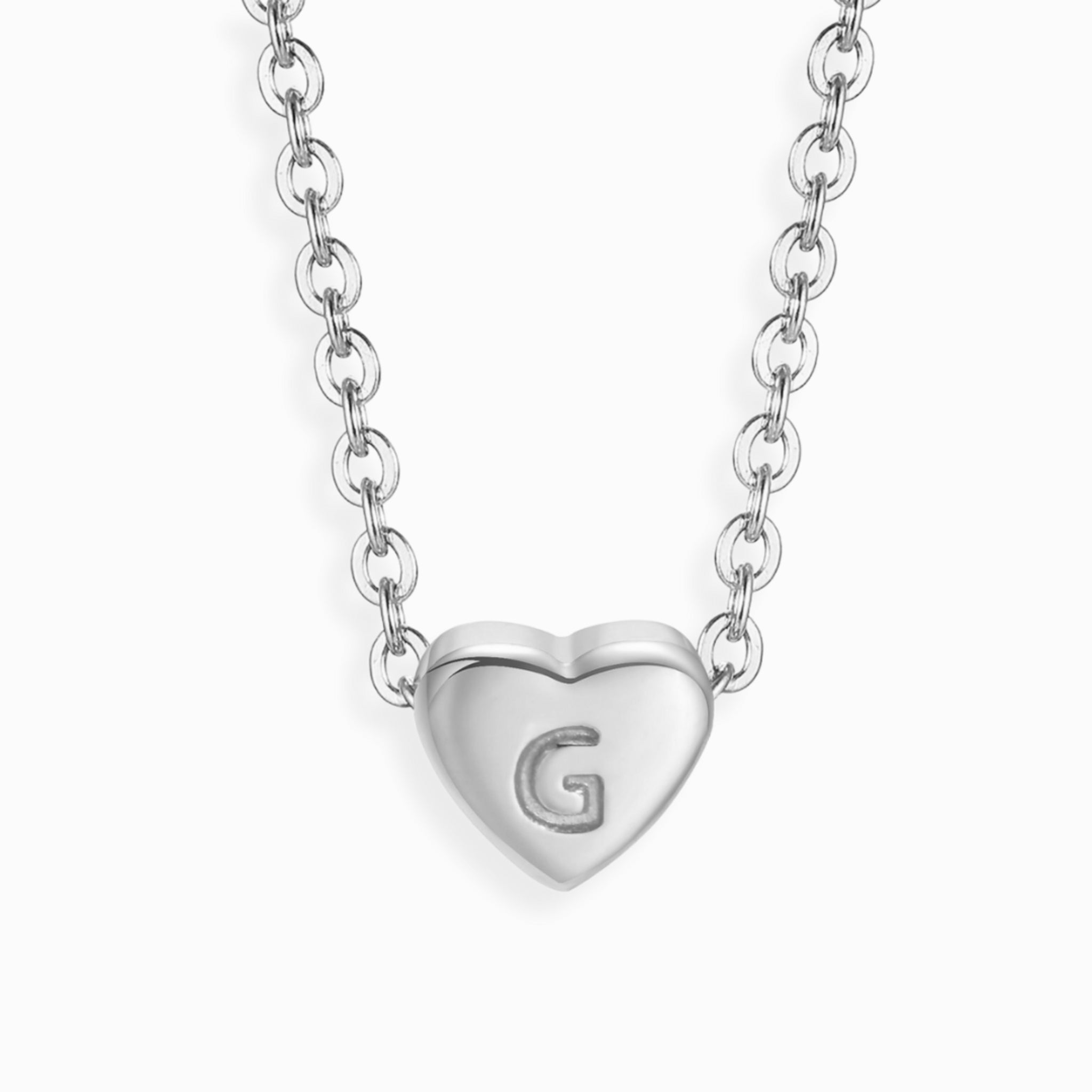 Mini Heart Alphabet Necklaces