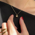 18K Gold Plated Stainless Steel Hypoallergenic Waterproof Tarnish Free Waterproof Sweatproof No-Fade Mini Round Necklace The Aura