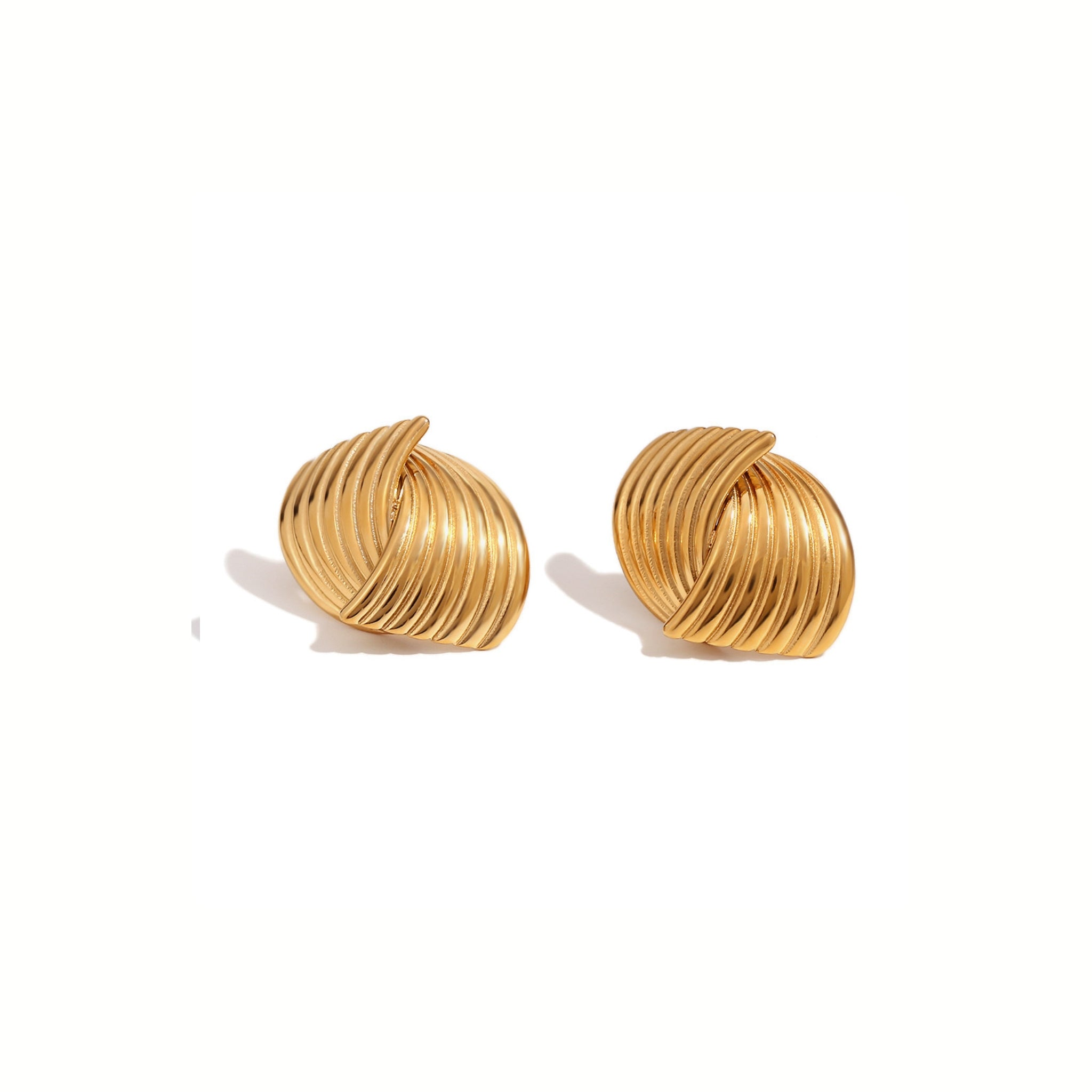 18K Gold Plated Stainless Steel Hypoallergenic Waterproof Tarnish Free Waterproof Sweatproof No-Fade Muse Stud Earrings The Aura