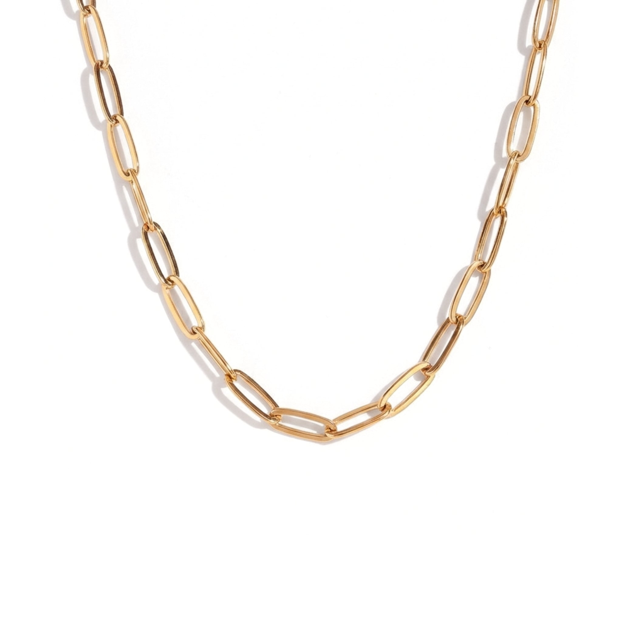 Oblong Link Chain Necklace