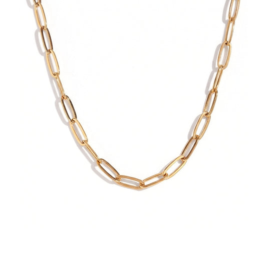 Oblong Link Chain Necklace