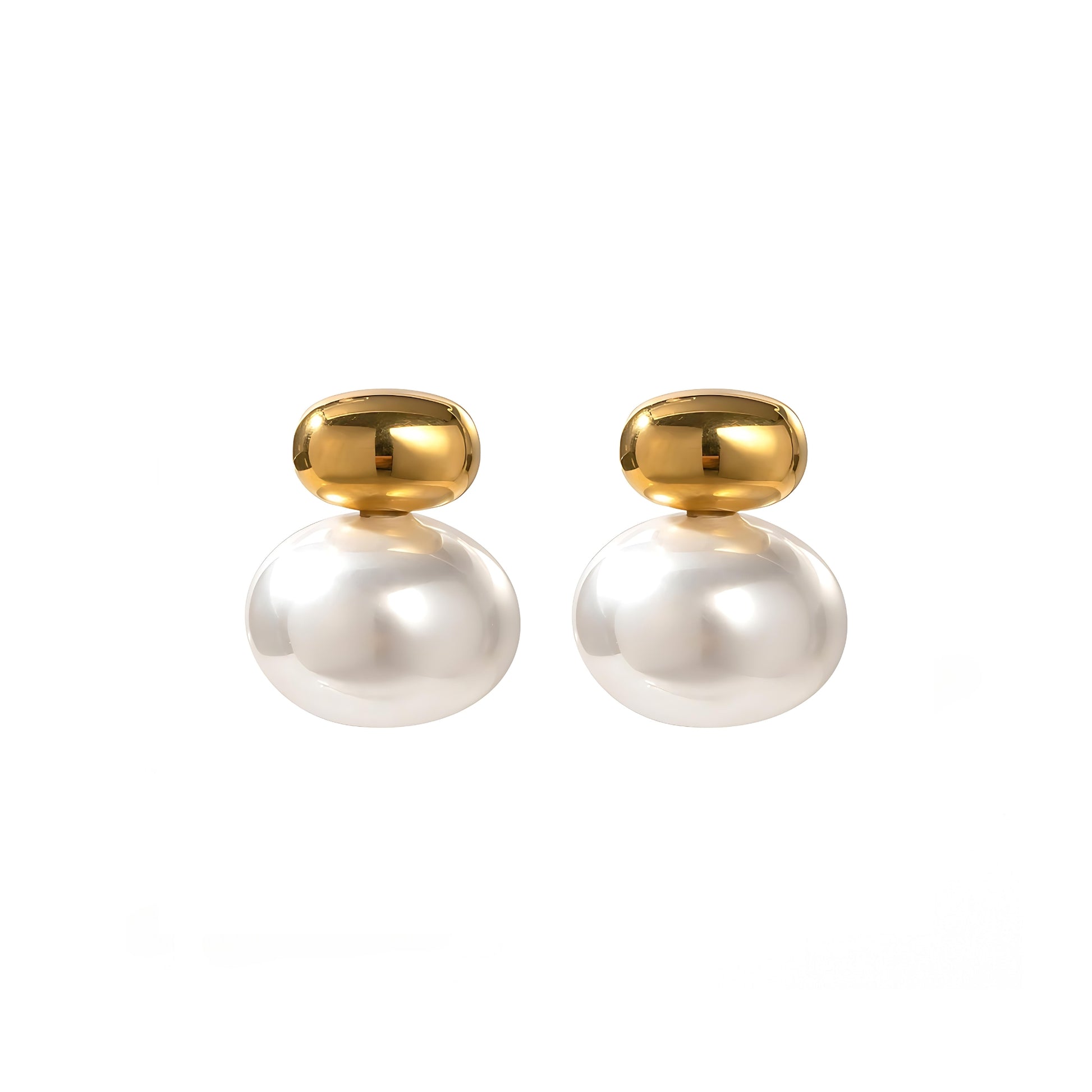 18K Gold Plated Stainless Steel Hypoallergenic Waterproof Tarnish Free Waterproof Sweatproof No-Fade Oriane Stud Earrings The Aura