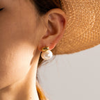 18K Gold Plated Stainless Steel Hypoallergenic Waterproof Tarnish Free Waterproof Sweatproof No-Fade Oriane Stud Earrings The Aura