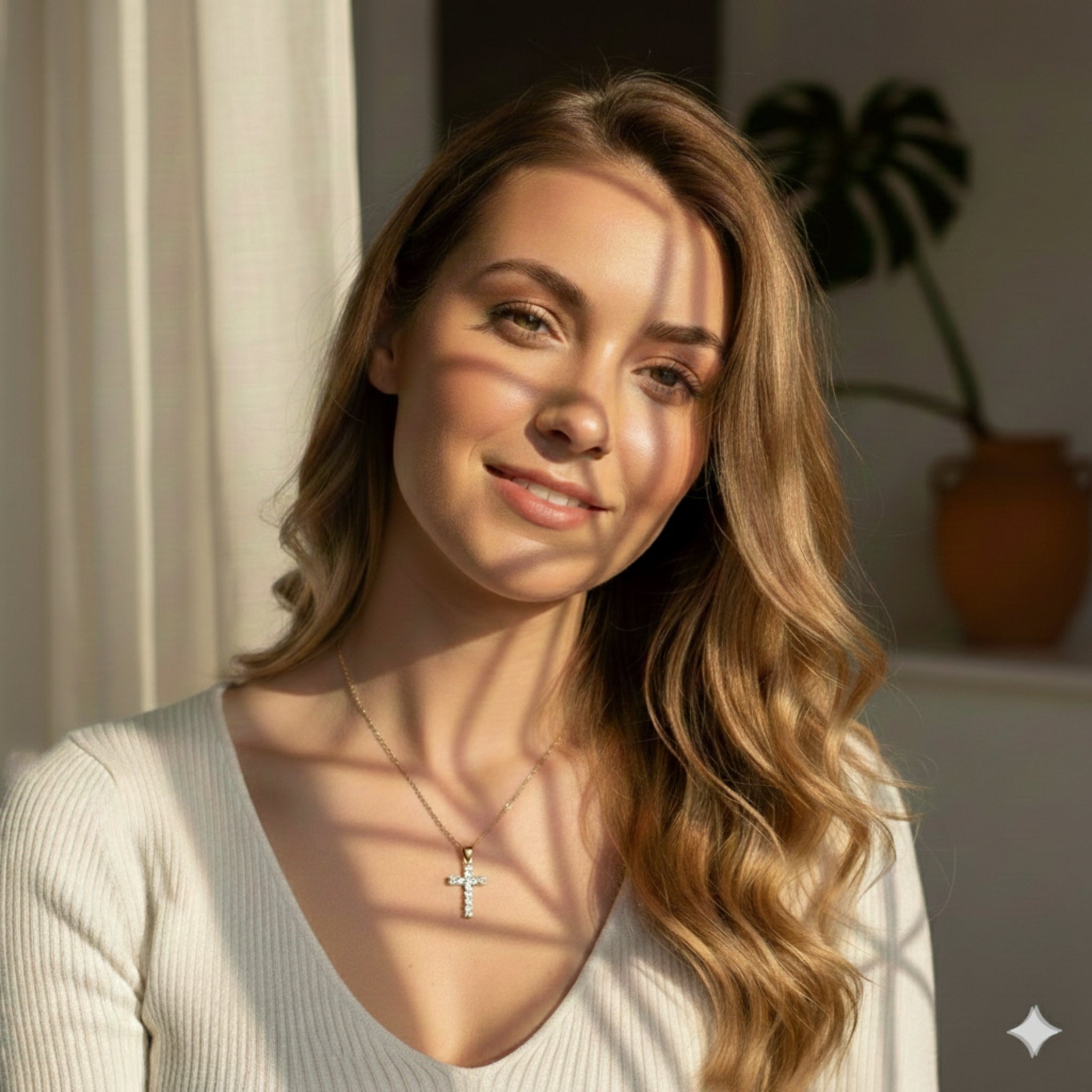 Pavé Cross Necklace