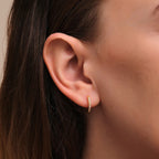 Pavé O Huggie Earrings