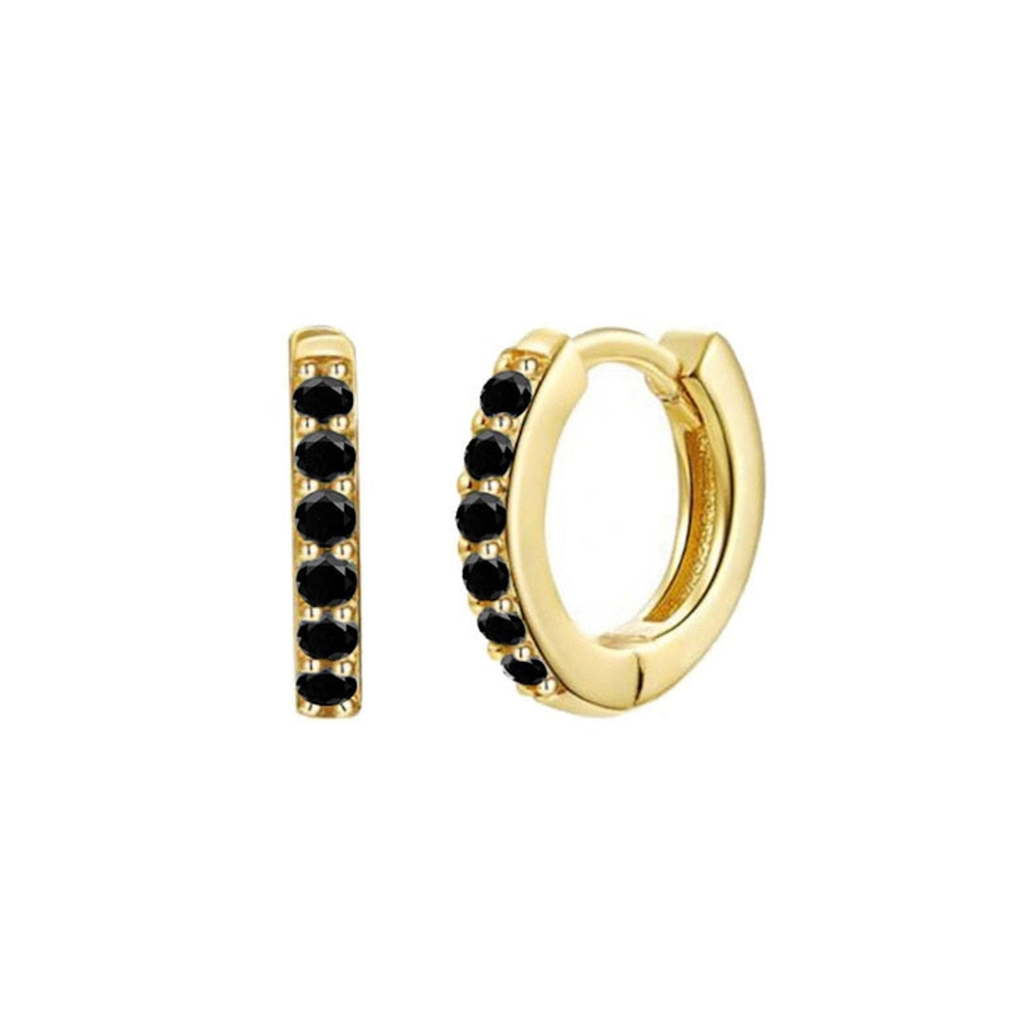 Pavé O 迷你圈耳環