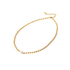 18K Gold Plated Stainless Steel Hypoallergenic Waterproof Tarnish Free Pearl Droplet Necklaces The Aura
