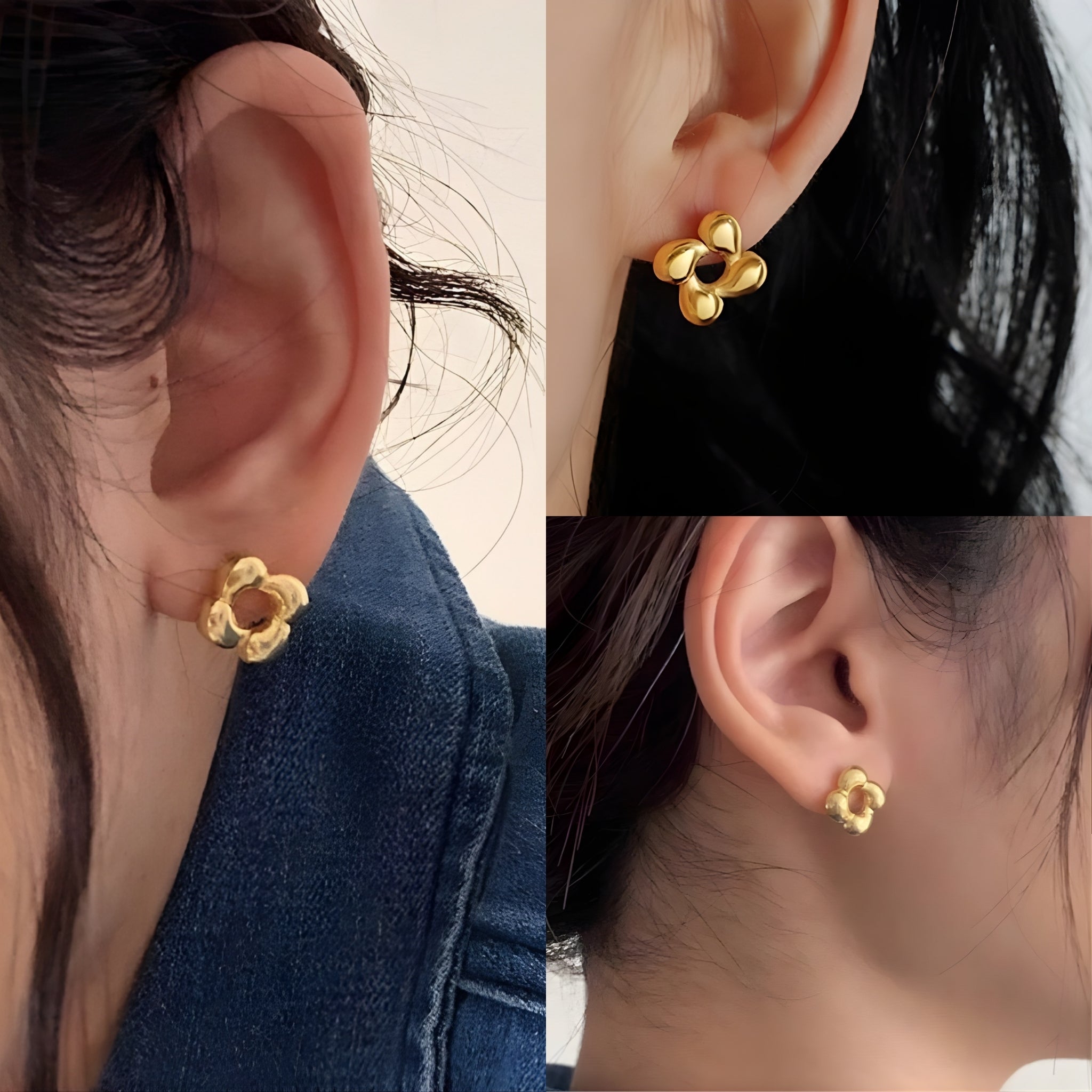 Fortune Petal Stud Earrings