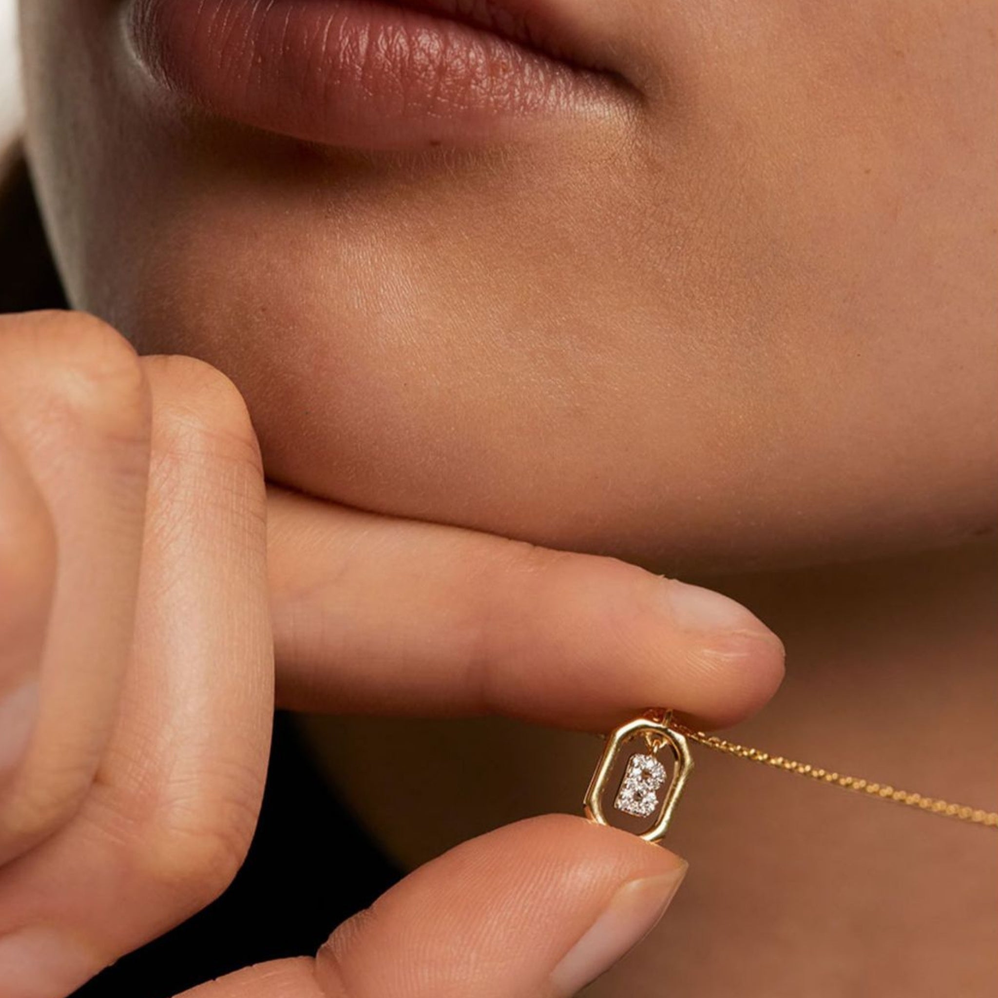 18K Gold Plated Sterling Silver Hypoallergenic Waterproof Sweatproof No-Fade Petite Alphabet Necklace The Aura