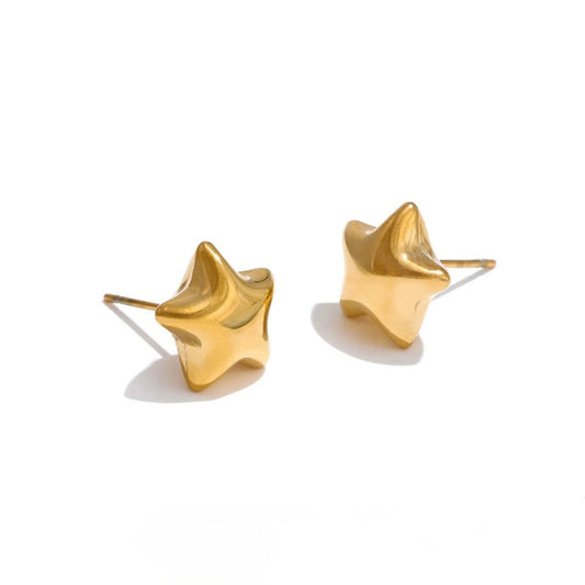 Puffy Star Stud Earrings