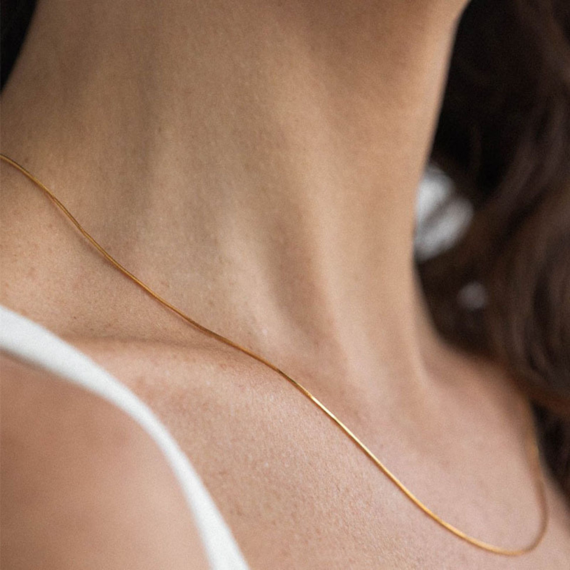 18K Gold Plated Stainless Steel Hypoallergenic Waterproof Tarnish Free Rope Chain Necklaces The Aura