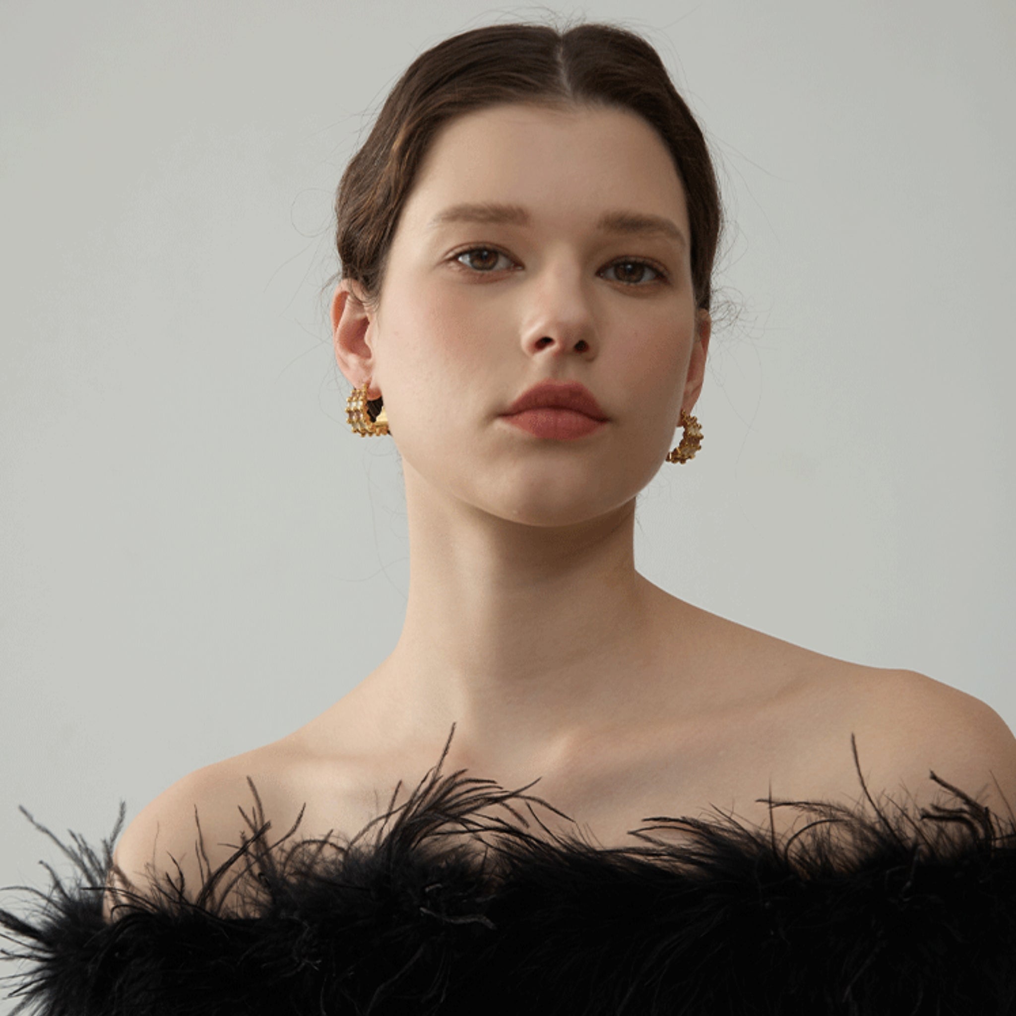 18K Gold Plated Stainless Steel Hypoallergenic Waterproof Tarnish Free Waterproof Sweatproof No-Fade Rose Stud Earrings The Aura