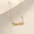18K Gold Plated Stainless Steel Hypoallergenic Waterproof Tarnish Free Waterproof Sweatproof No-Fade #selflove Nameplate Necklace The Aura