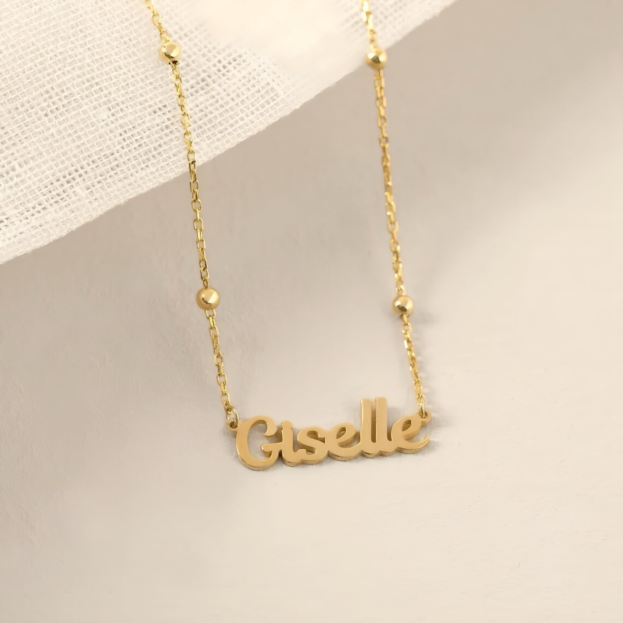 18K Gold Plated Stainless Steel Hypoallergenic Waterproof Tarnish Free Waterproof Sweatproof No-Fade #selflove Nameplate Necklace The Aura